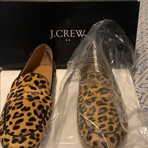 J Crew Calf Hair Penny Loafers size 10